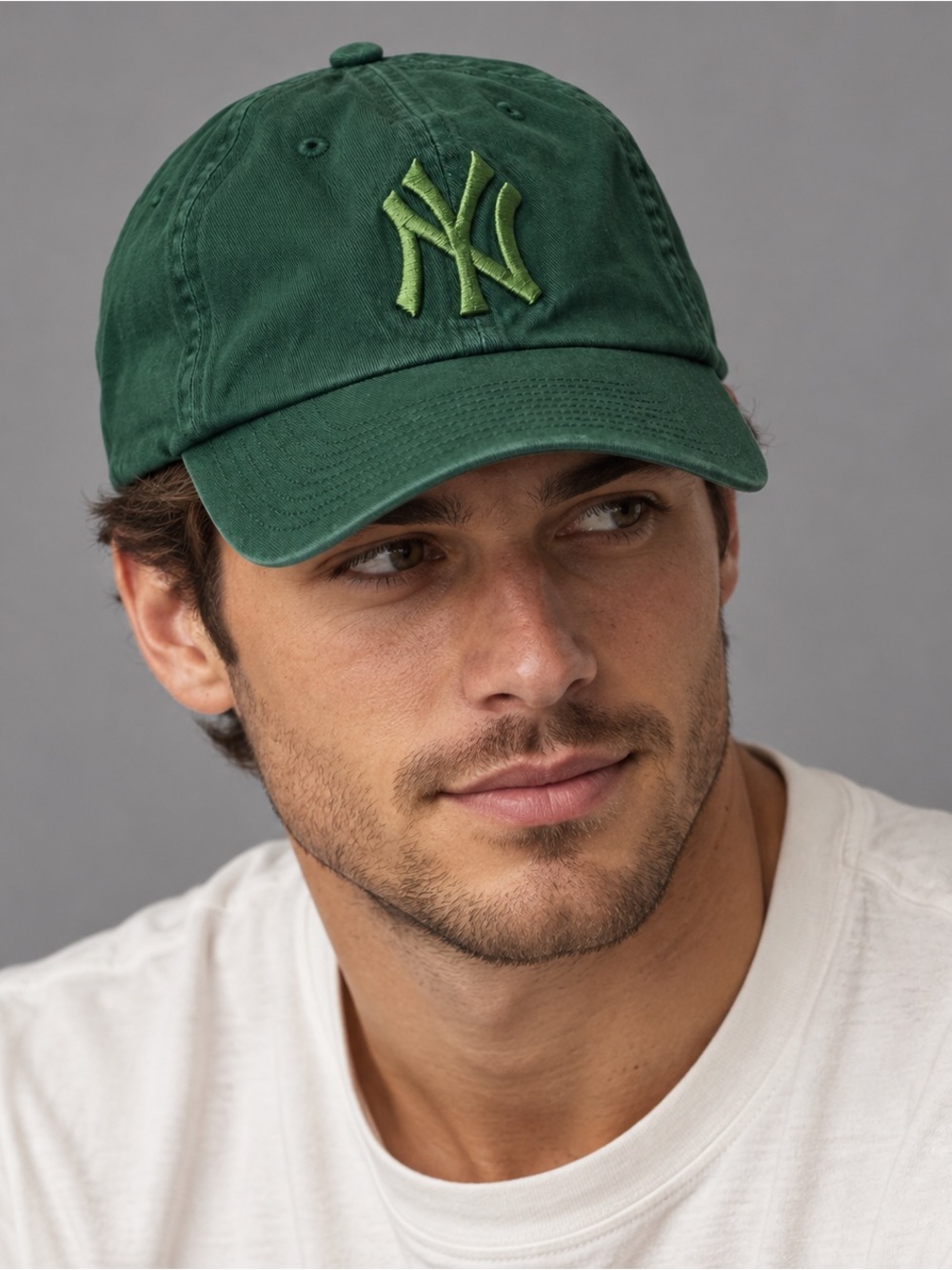 ’47 New York Yankees Green Corduroy Clean Up Strapback Cap MLB Adjustable